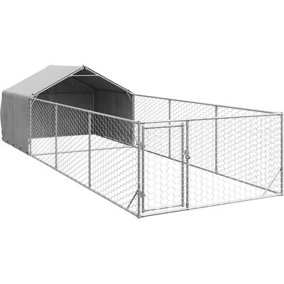 vidaXL Buitenren voor honden - Hondenhok vidaXL Buitenren voor honden - Hondenhok