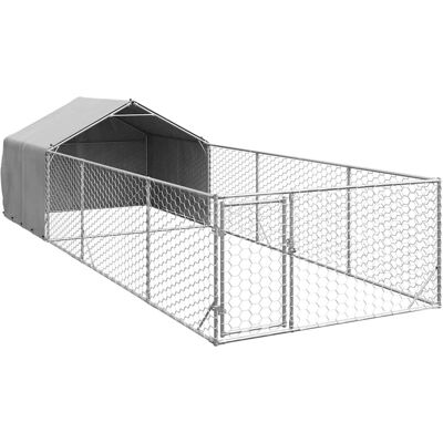 vidaXL Hondenkennel met Omheining 6x2x1.5 m Gegalvaniseerd staal vidaXL Hondenkennel met Omheining 6x2x1.5 m Gegalvaniseerd staal