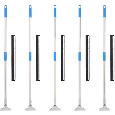 vidaXL Floor Squeegee - 5 pcs, Steel & Rubber, 55x119.5 cm - Floor Cleaning Tool vidaXL Floor Squeegee - 5 pcs, Steel & Rubber, 55x119.5 cm - Floor Cleaning Tool