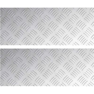 vidaXL Aluminium Schachplatten - 2 Stück, Rutschfest, 50x20 cm - Schachplatten vidaXL Aluminium Schachplatten - 2 Stück, Rutschfest, 50x20 cm - Schachplatten