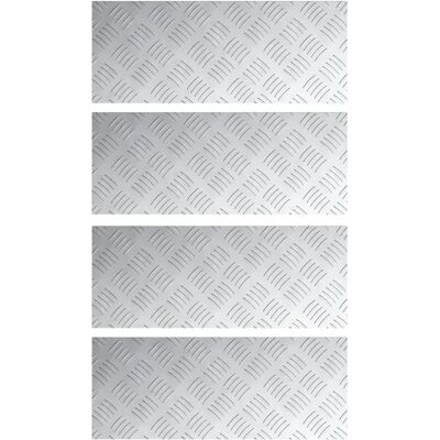 vidaXL Aluminium-Treppentritte - 4 Stück - 50x20 cm - Rutschfest vidaXL Aluminium-Treppentritte - 4 Stück - 50x20 cm - Rutschfest