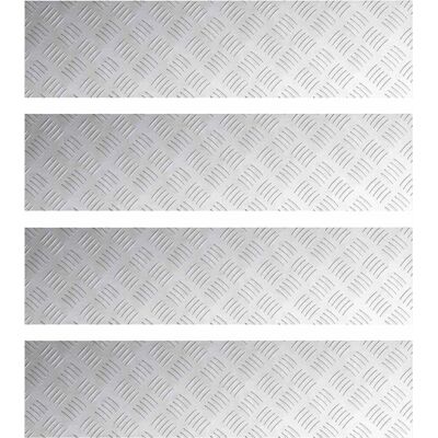 vidaXL Alumiinilevyt - 4 kappaletta - Hopeanvärinen - 100x25 cm - Liukumaton - Portaat vidaXL Alumiinilevyt - 4 kappaletta - Hopeanvärinen - 100x25 cm - Liukumaton - Portaat