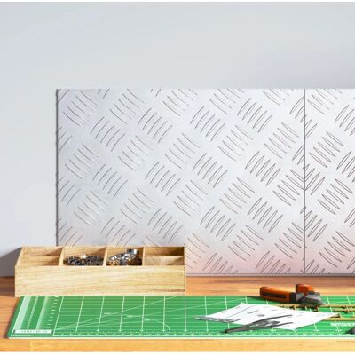 vidaXL Aluminium-Riffelbleche - 2 Stück - Rutschfest - 40x30 cm vidaXL Aluminium-Riffelbleche - 2 Stück - Rutschfest - 40x30 cm