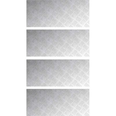 vidaXL Silber Metall 70 x 30 x 0.2 cm Treppenstufen - Treppenstufe vidaXL Silber Metall 70 x 30 x 0.2 cm Treppenstufen - Treppenstufe