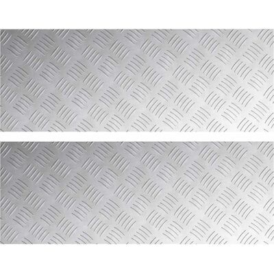 vidaXL Edelstahl Aluminium 80 x 30 x 0,2 cm Rechteckige Treppenstufen Silber vidaXL Edelstahl Aluminium 80 x 30 x 0,2 cm Rechteckige Treppenstufen Silber