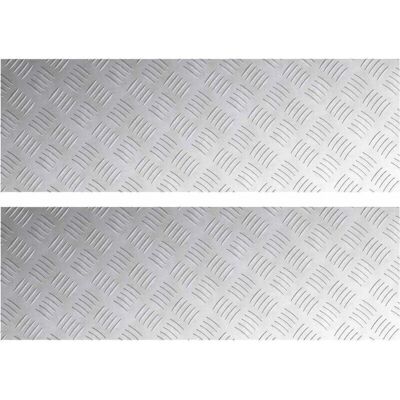vidaXL Alumiinilaatat shakkilaudat 2 kappaletta liukumattomat 90x30 cm Hopea - Checker Plates vidaXL Alumiinilaatat shakkilaudat 2 kappaletta liukumattomat 90x30 cm Hopea - Checker Plates