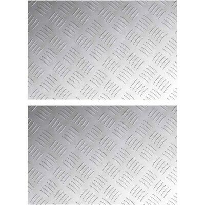 vidaXL Silber Gummi 60 x 40 x 0.3 cm Treppenstufen - Treppenstufen vidaXL Silber Gummi 60 x 40 x 0.3 cm Treppenstufen - Treppenstufen