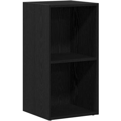 Caja de almacenamiento LP en madera negra vidaXL 71x34x36cm Caja de almacenamiento LP en madera negra vidaXL 71x34x36cm