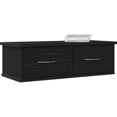 Vidaxl Wandregal Schwarz Eiche 60x26x18,5cm Langlebiges Holz Vidaxl Wandregal Schwarz Eiche 60x26x18,5cm Langlebiges Holz