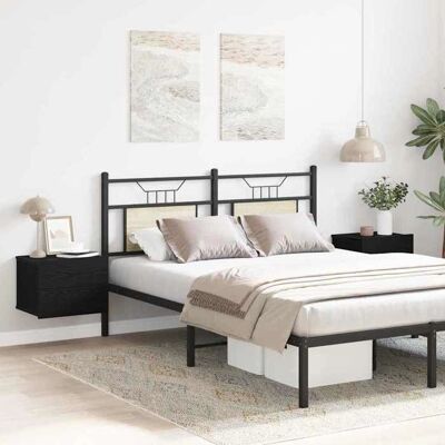 vidaXL Nachttisch Set aus Schwarz Eiche Holzwerkstoff 40x30x30 - Nachttisch Set vidaXL Nachttisch Set aus Schwarz Eiche Holzwerkstoff 40x30x30 - Nachttisch Set