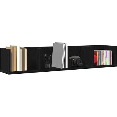 Vidaxl Wandplank Zwart Eiken 100x18x18 cm Hout Vidaxl Wandplank Zwart Eiken 100x18x18 cm Hout