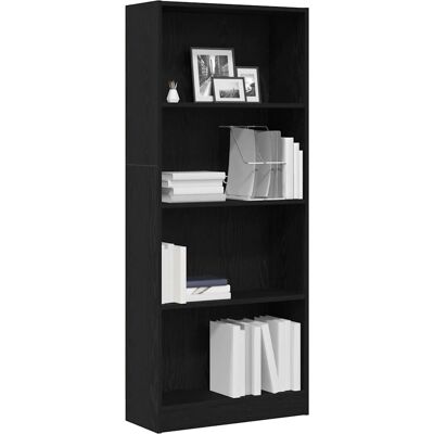 vidaXL Reol - Sort - 60x24x143 cm - Reol vidaXL Reol - Sort - 60x24x143 cm - Reol