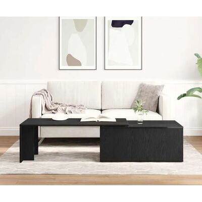 Vidaxl Table basse en chêne noir - Meubles modernes et durables - Publicité Vidaxl Table basse en chêne noir - Meubles modernes et durables - Publicité
