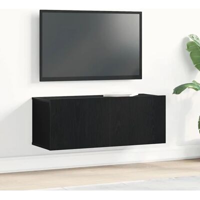 vidaXL TV-Schränke - Wandmontiert, Modern, Schwarz-Eiche vidaXL TV-Schränke - Wandmontiert, Modern, Schwarz-Eiche