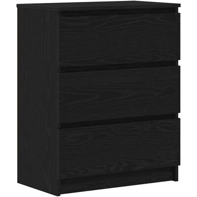 vidaXL Dressoir Zwart Eiken-Effect 60x35x76 cm - Opbergmeubel vidaXL Dressoir Zwart Eiken-Effect 60x35x76 cm - Opbergmeubel