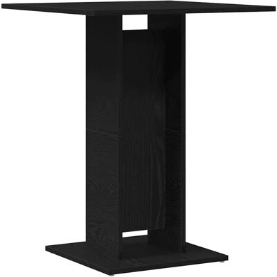 Vidaxl Zwarte Eiken Bistro Tafel - Duurzaam, Makkelijk schoon te maken, 60x60x75cm Vidaxl Zwarte Eiken Bistro Tafel - Duurzaam, Makkelijk schoon te maken, 60x60x75cm
