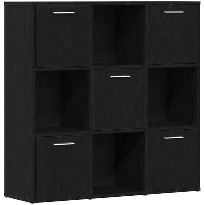 vidaXL Bücherschrank Schwarz Eichen-Optik 90x28x90 cm - Bücherregal vidaXL Bücherschrank Schwarz Eichen-Optik 90x28x90 cm - Bücherregal