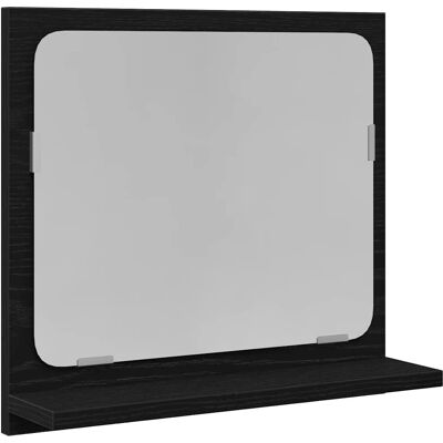vidaXL Czarny dąb lustro łazienkowe - 40x10,5x37cm Lustro łazienkowe vidaXL Czarny dąb lustro łazienkowe - 40x10,5x37cm Lustro łazienkowe