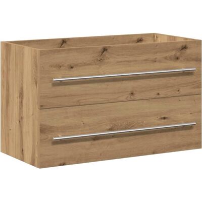 VIDAXL Træ badeværelsesskab 80x38,5x48 cm Rustik finish - Badeværelsesskab VIDAXL Træ badeværelsesskab 80x38,5x48 cm Rustik finish - Badeværelsesskab