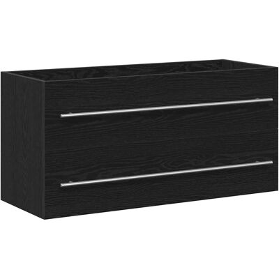 vidaXL Badeværelsesskab - Sort, 100x38,5x48 cm, Væghængt vidaXL Badeværelsesskab - Sort, 100x38,5x48 cm, Væghængt