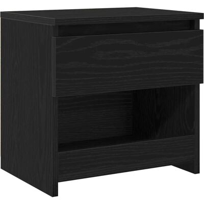 vidaXL Nachttisch Schwarz Eiche 40x30x39 cm Holzwerkstoff - Bedside Table vidaXL Nachttisch Schwarz Eiche 40x30x39 cm Holzwerkstoff - Bedside Table