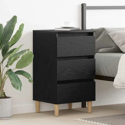 vidaXL Mesita de noche Roble Negro 40x35x69 cm vidaXL Mesita de noche Roble Negro 40x35x69 cm