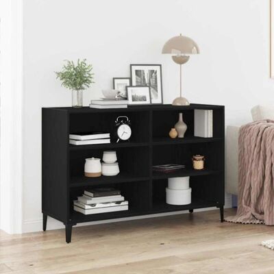 VIDAXL Schwarzer Eichen Sideboard 103,5x35x70 cm VIDAXL Schwarzer Eichen Sideboard 103,5x35x70 cm