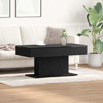 vidaXL Zwarte Eiken Salontafel - Salontafel vidaXL Zwarte Eiken Salontafel - Salontafel