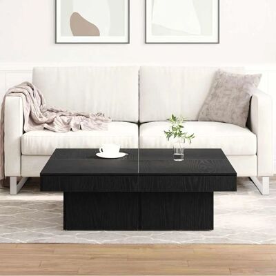 vidaXL Schwarzer Eiche Couchtisch - 90x90x28 cm Wohnzimmer vidaXL Schwarzer Eiche Couchtisch - 90x90x28 cm Wohnzimmer