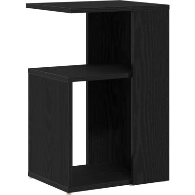 vidaXL Schwarzer Eichen Beistelltisch - 36x30x56 cm - Holzwerkstoff vidaXL Schwarzer Eichen Beistelltisch - 36x30x56 cm - Holzwerkstoff