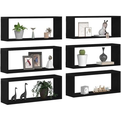 vidaXL Wandplanken Set van 6 - Wandplanken vidaXL Wandplanken Set van 6 - Wandplanken