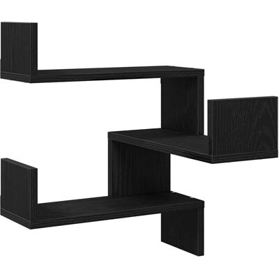Vidaxl Ensemble d'Étagères d'Angle en Chêne Noir - Étagère Murale - Publicité Vidaxl Ensemble d'Étagères d'Angle en Chêne Noir - Étagère Murale - Publicité