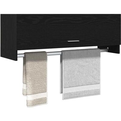 vidaXL Schwarze Eiche Kleiderschrank - Modern Kompakte Aufbewahrung vidaXL Schwarze Eiche Kleiderschrank - Modern Kompakte Aufbewahrung