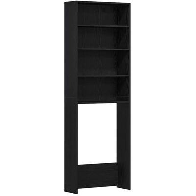 VIDAXL Armoire de Buanderie en Chêne Noir - Mobilier de Rangement Moderne VIDAXL Armoire de Buanderie en Chêne Noir - Mobilier de Rangement Moderne
