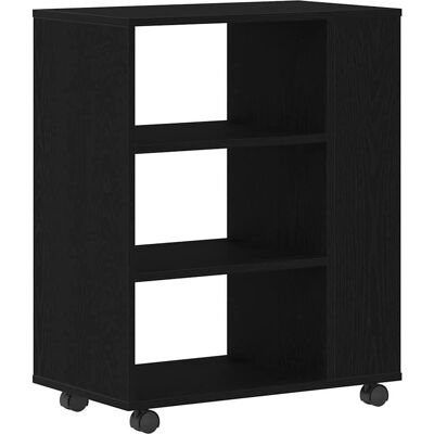 vidaXL Schwarzer Eiche Lagerschrank - 60x35x75 Rollen vidaXL Schwarzer Eiche Lagerschrank - 60x35x75 Rollen