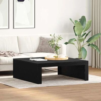 vidaXL Zwart Eiken Salontafel - Vierkant, Duurzaam, Modern vidaXL Zwart Eiken Salontafel - Vierkant, Duurzaam, Modern