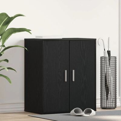 vidaXL Schuhschrank Schwarz Eiche - Moderner Schuhschrank vidaXL Schuhschrank Schwarz Eiche - Moderner Schuhschrank