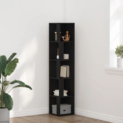 vidaXL Eckenregal Schwarz - Eckregal für Wohnzimmer vidaXL Eckenregal Schwarz - Eckregal für Wohnzimmer