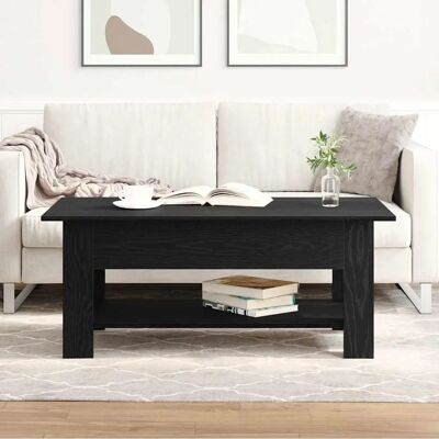 vidaXL Schwarze Eiche Holz Couchtisch - Coffee Table vidaXL Schwarze Eiche Holz Couchtisch - Coffee Table