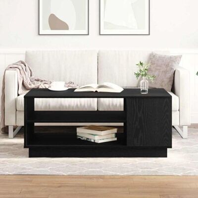 Vidaxl Zwarte Eiken Salontafel - Modern Rechthoekig Ontwerp Vidaxl Zwarte Eiken Salontafel - Modern Rechthoekig Ontwerp