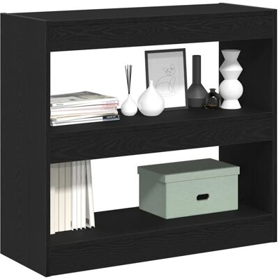 VidaXL Schwarzes Eichenregal - 3 Regale - Einfacher Aufbau - Modernes Design VidaXL Schwarzes Eichenregal - 3 Regale - Einfacher Aufbau - Modernes Design