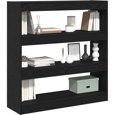 vidaXL Boekenrek Zwart - Modern Houten Opbergrek vidaXL Boekenrek Zwart - Modern Houten Opbergrek