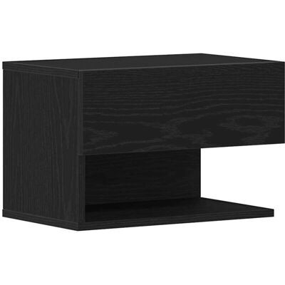 vidaXL Wandmontierter Nachtschrank - Schwarzes Eichenholz - Nightstand vidaXL Wandmontierter Nachtschrank - Schwarzes Eichenholz - Nightstand