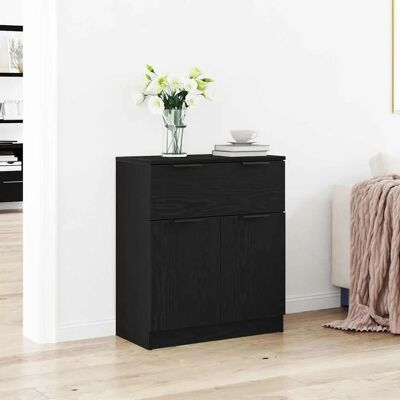 vidaXL Sideboard Schwarz - Modernes Eichenmöbel mit Stauraum vidaXL Sideboard Schwarz - Modernes Eichenmöbel mit Stauraum