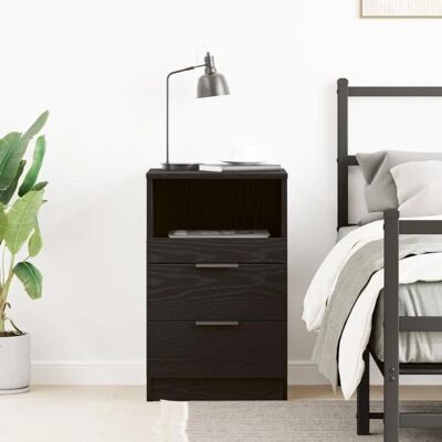 vidaXL Nachtkommode Schwarze Eiche - Modernes Rechteckiges Schlafzimmer vidaXL Nachtkommode Schwarze Eiche - Modernes Rechteckiges Schlafzimmer