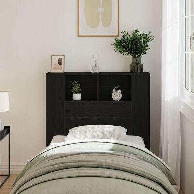 vidaXL Kopfteil-Schrank - Schwarz, 100x18.7x104.5 cm - Kopfteil-Schrank vidaXL Kopfteil-Schrank - Schwarz, 100x18.7x104.5 cm - Kopfteil-Schrank