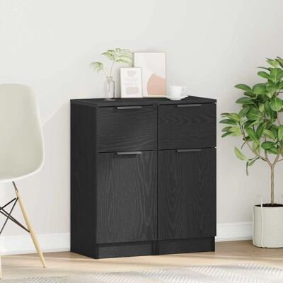 VidaXL Schwarzer Eichen-Sideboard - 30x30x70 cm Möbel VidaXL Schwarzer Eichen-Sideboard - 30x30x70 cm Möbel