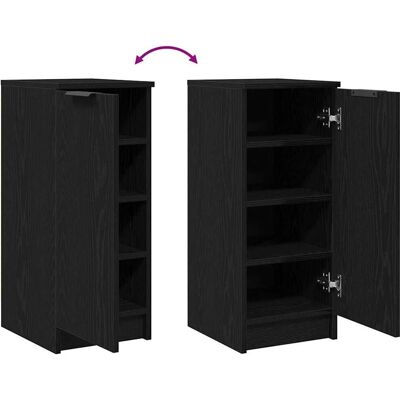vidaXL Schuhschrank Schwarz Eiche - Modern, Robust, Stilvoll - Stauraum-Schrank vidaXL Schuhschrank Schwarz Eiche - Modern, Robust, Stilvoll - Stauraum-Schrank