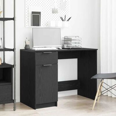 Vidaxl Schwarzer Eichen-Schreibtisch - 100x50x75 cm - Modernes Büro Vidaxl Schwarzer Eichen-Schreibtisch - 100x50x75 cm - Modernes Büro