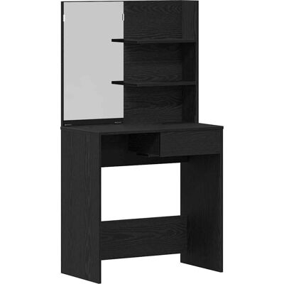 vidaXL Table de maquillage en bois noir - Moderne, Spacieuse, Élégante - Publicité vidaXL Table de maquillage en bois noir - Moderne, Spacieuse, Élégante - Publicité